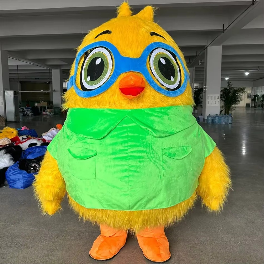 Chargers - メガネをつけた空気で膨らませる鳥の着ぐるみ。大人向けの動物コスチュームで、パレードや誕生日、ハロウィンパーティーに最適。電池や充電器は不要。