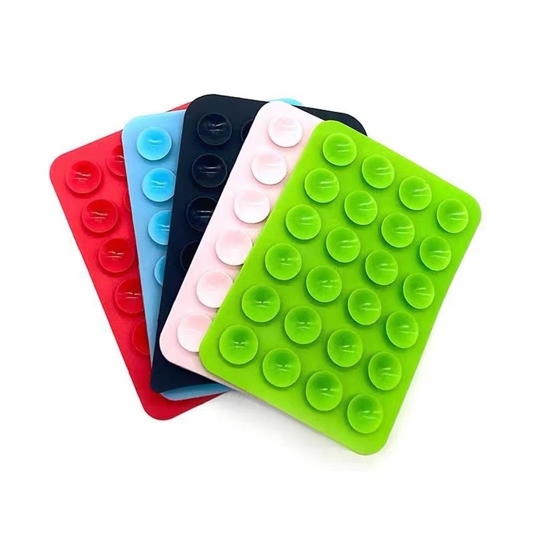 Phone Cases - シリコン吸盤式スマホホルダー 正方形 滑り止め背面ステッカー スマホケース用 多機能吊り下げパッド