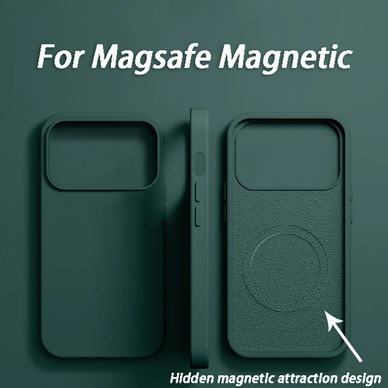 Liquid Silicone Magnetic Phone Case - MagSafe対応 Apple iPhone 17/15/12/14/13/16 Pro Max用