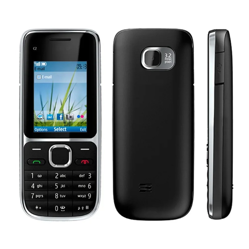 Chargers - ノキアC2-01（再生品）、SIMロック解除済み、3.15MPカメラ搭載、3G対応、多言語（ロシア語、アラビア語、ヘブライ語）対応、携帯電話。