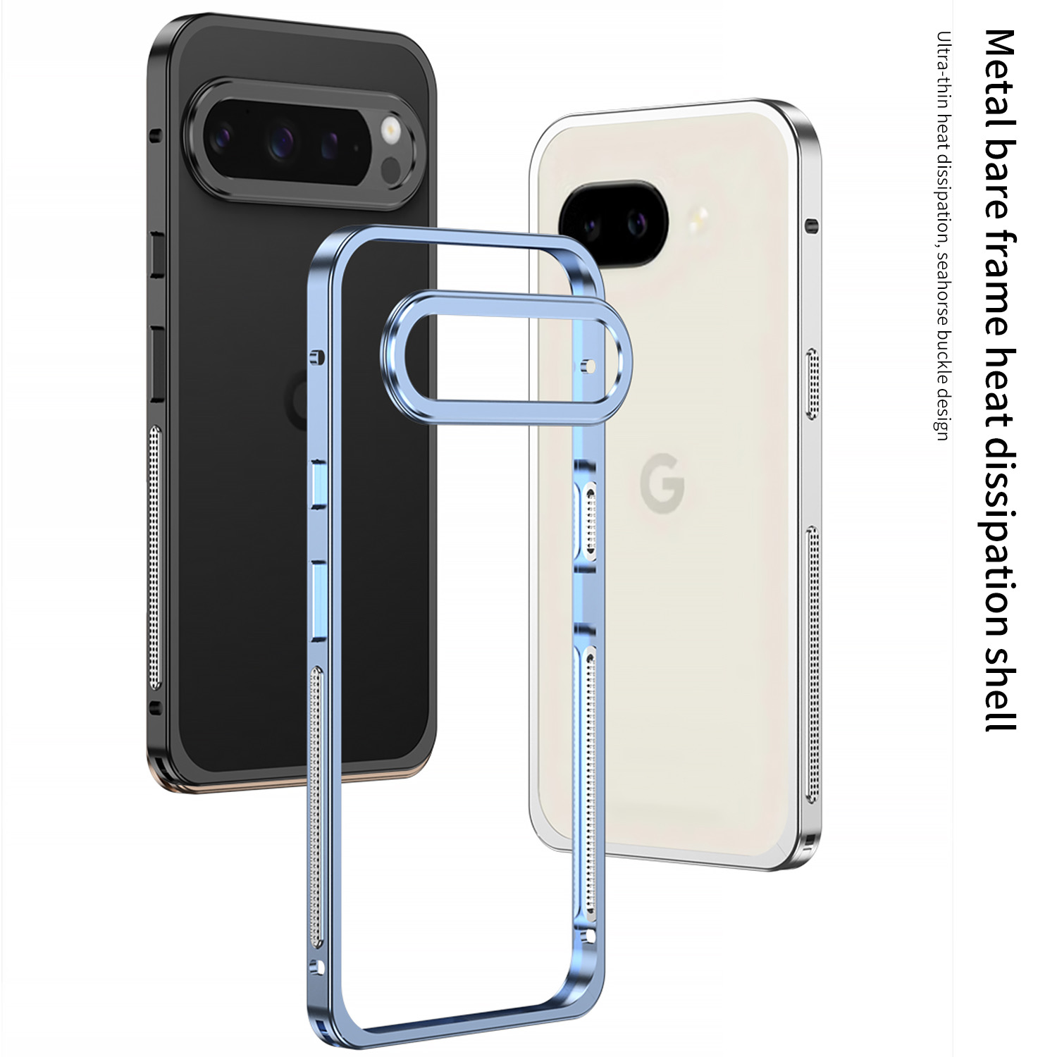 超薄型バンパーアルミメタルフレームハードカバー Google - Metal Bumper Aluminum Frame Case のレビューと価格