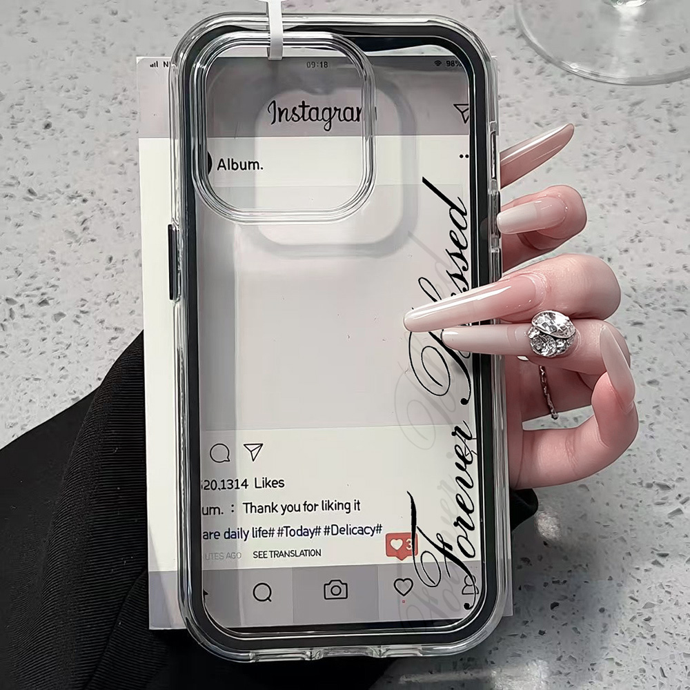 永遠に祝福されたシンプルで透明なiPhoneケース iPho - Clear Shockproof Bumper Case のレビューと価格