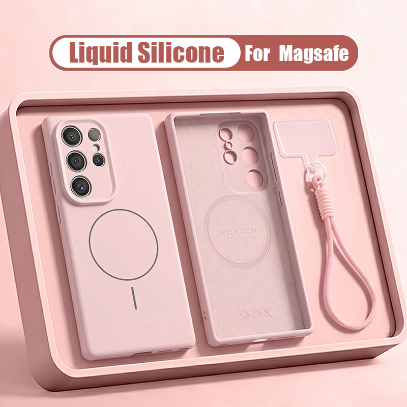 液体シリコーン磁気ストラップ電話ケースサムスンギャラクシー  - Liquid Silicone Magnetic Phone Case のレビューと価格