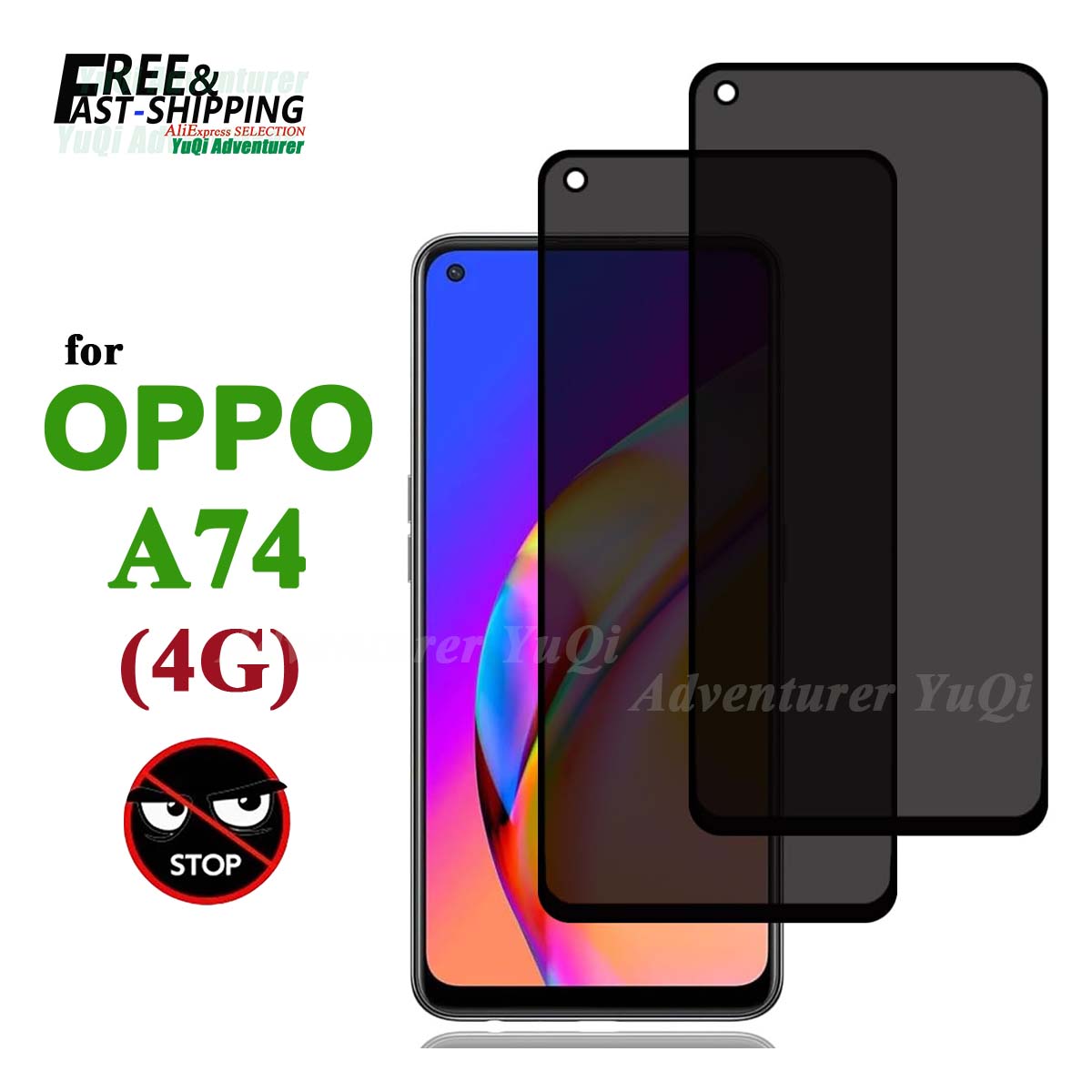 アンチスパイスクリーンプロテクター OPPO A74 4 グ - Anti Spy Privacy Glass Case のレビューと価格