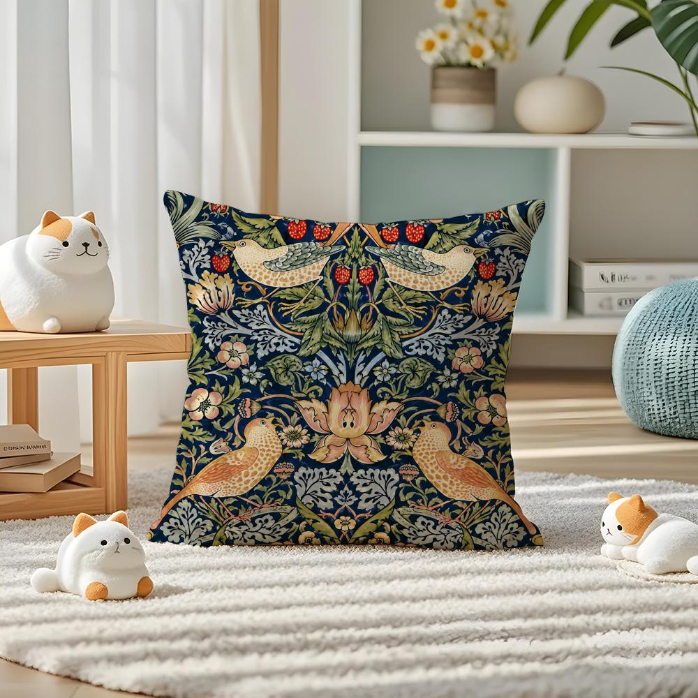 ヴィンテージモリス花柄クッションカバー枕カバー、プラッシュ生 - Vintage Floral Pattern Soft Case のレビューと価格