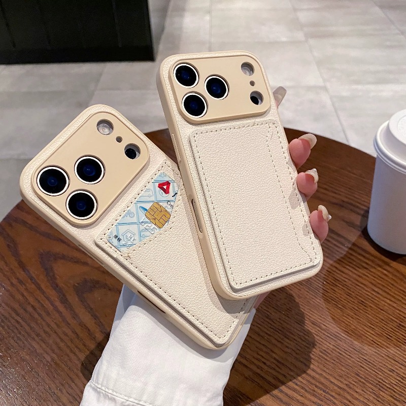 PUレザー財布型スマホケース カードホルダー付き iPhon - Leather Wallet Card Holder Phone Cover のレビューと価格